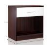 Single Drawer Bedside Table Cubby Night Stand