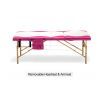 White and Pink 3 Fold Wooden Massage and Beauty Therapy Bed