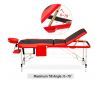 72 CM Black and Red Portable Aluminum Massage Table