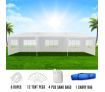 3x9m White Walled Waterproof Outdoor Gazebo