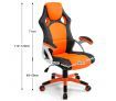 Racing Office Computer Home Gaming Chair-Orange/Black