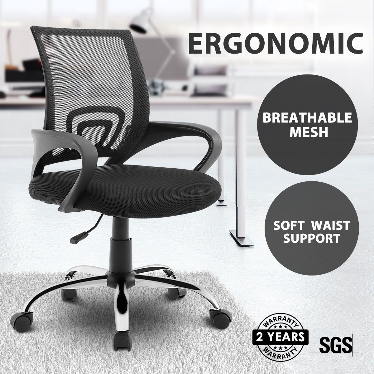 Ergonomic Mesh Office Chair Executive Computer Work Armchair
