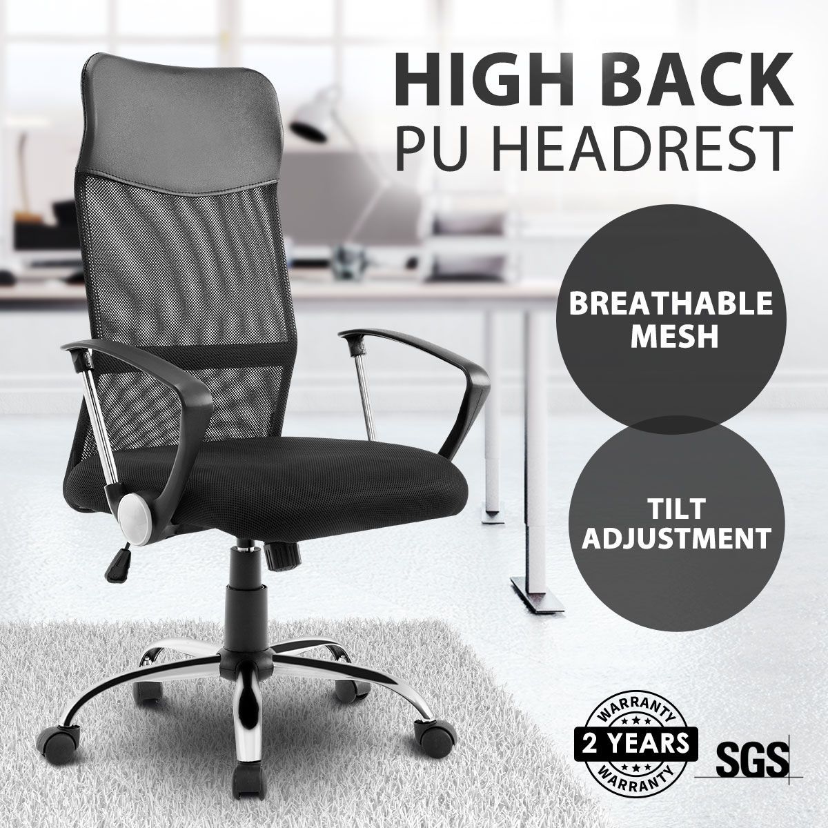 New Executive Mesh Office Chair High Back Computer Work Chair