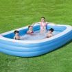 BESTWAY Blue Rectangular Large Inflatable Outdoor Family Pool