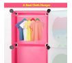 Kids DIY 12 Cubes Storage W/ 3 Shoes Rack Bedroom Cabinet Closet Origanizer-Pink