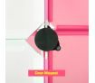 Kids DIY 12 Cubes Storage W/ 3 Shoes Rack Bedroom Cabinet Closet Origanizer-Pink