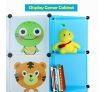 Tupper Cabinet Kids DIY 8 Cubes Storage with Corner Cabinet Closet Organizer -Blue