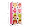 Tupper Cabinet 8 Cubes Kids DIY Storage Cabinet Bookshelf-Pink