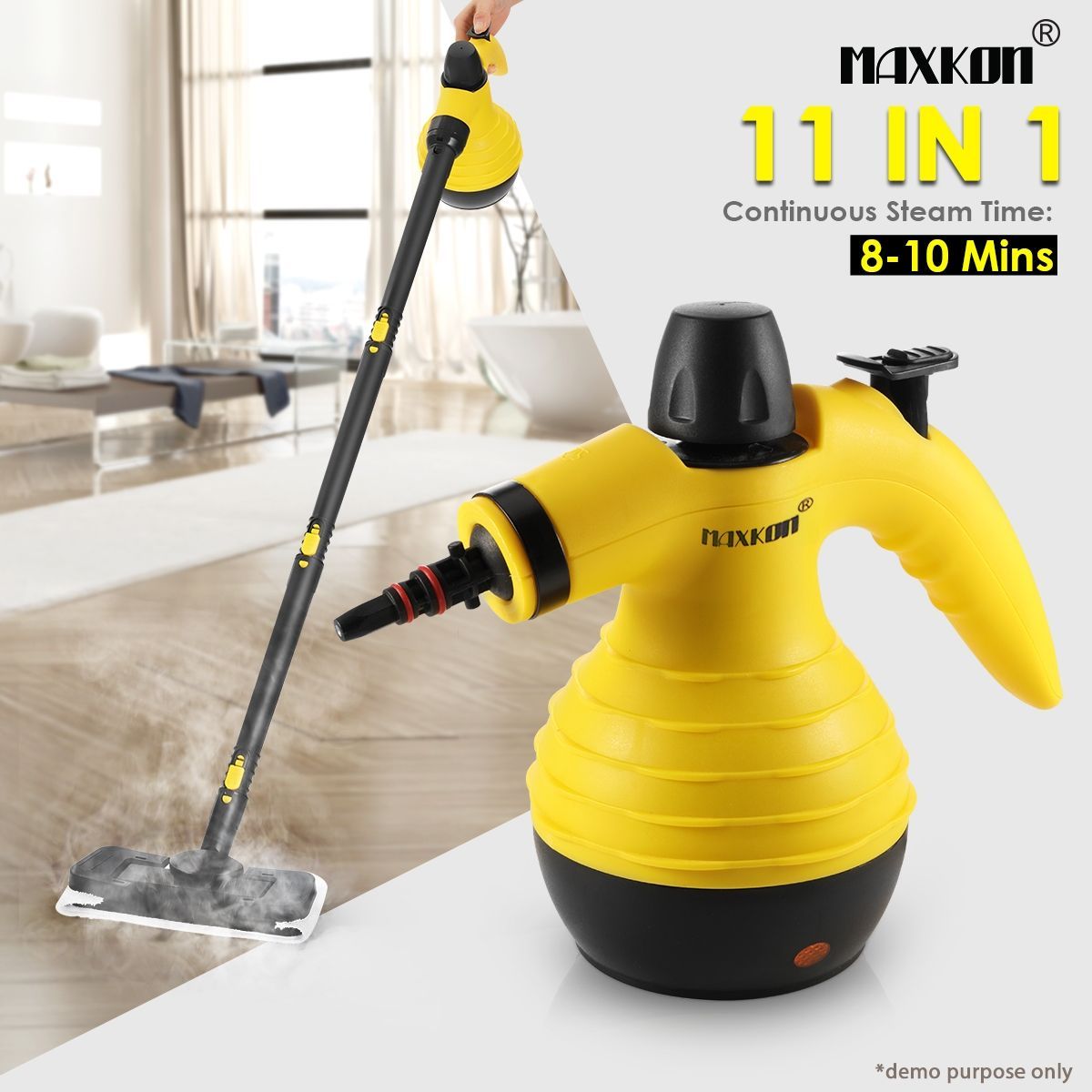 Maxkon 11 in 1 Handheld Steam Cleaner With Steam Mop Function