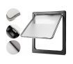 XL 2-Way Lockable Dog Cat Pet Door Safe Brushy Flap Locking Magnetic Black