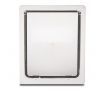 XL 2-Way Lockable Dog Cat Pet Door Safe Brushy Flap Locking Magnetic White