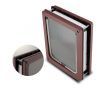 Large 2 Way Lockable Pet Dog Cat Brushy Flap Door-Coffee