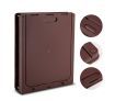 Large 2 Way Lockable Pet Dog Cat Brushy Flap Door-Coffee
