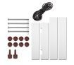 Large 2 Way Lockable Pet Dog Cat Brushy Flap Door-Coffee