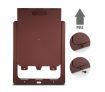Large 2 Way Lockable Pet Dog Cat Brushy Flap Door-Coffee