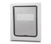 Large 2 Way Lockable Pet Dog Cat Brushy Flap Door-White