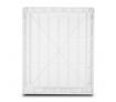 Large 2 Way Lockable Pet Dog Cat Brushy Flap Door-White