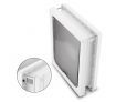 Large 2 Way Lockable Pet Dog Cat Brushy Flap Door-White