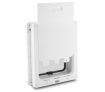 Large 2 Way Lockable Pet Dog Cat Brushy Flap Door-White