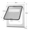 Large 2 Way Lockable Pet Dog Cat Brushy Flap Door-White