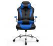 High Back Gaming and Racing Office Computer Chair - Black and Blue