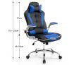 High Back Gaming and Racing Office Computer Chair - Black and Blue