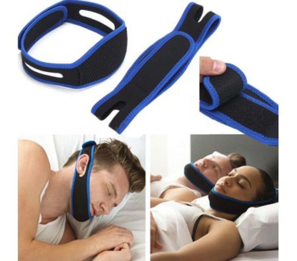 Stop Snoring Chin Strap Apnoea Stopper Solution Anti Snore Sleep Apnea Belt