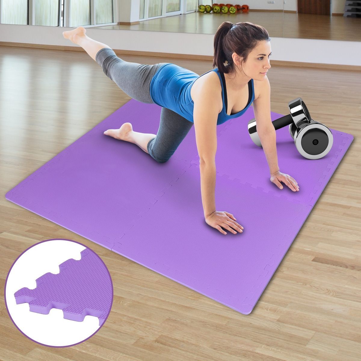 Expandable Anti Slip Exercise Floor Protection Mat