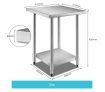 Kitchen Food Prep Table Cater Work Bench Stainless Steel W/Adjustable Feet 610mmx610mm