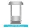 Kitchen Food Prep Table Cater Work Bench Stainless Steel W/Adjustable Feet 610mmx610mm