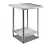 Kitchen Food Prep Table Cater Work Bench Stainless Steel W/Adjustable Feet 610mmx610mm