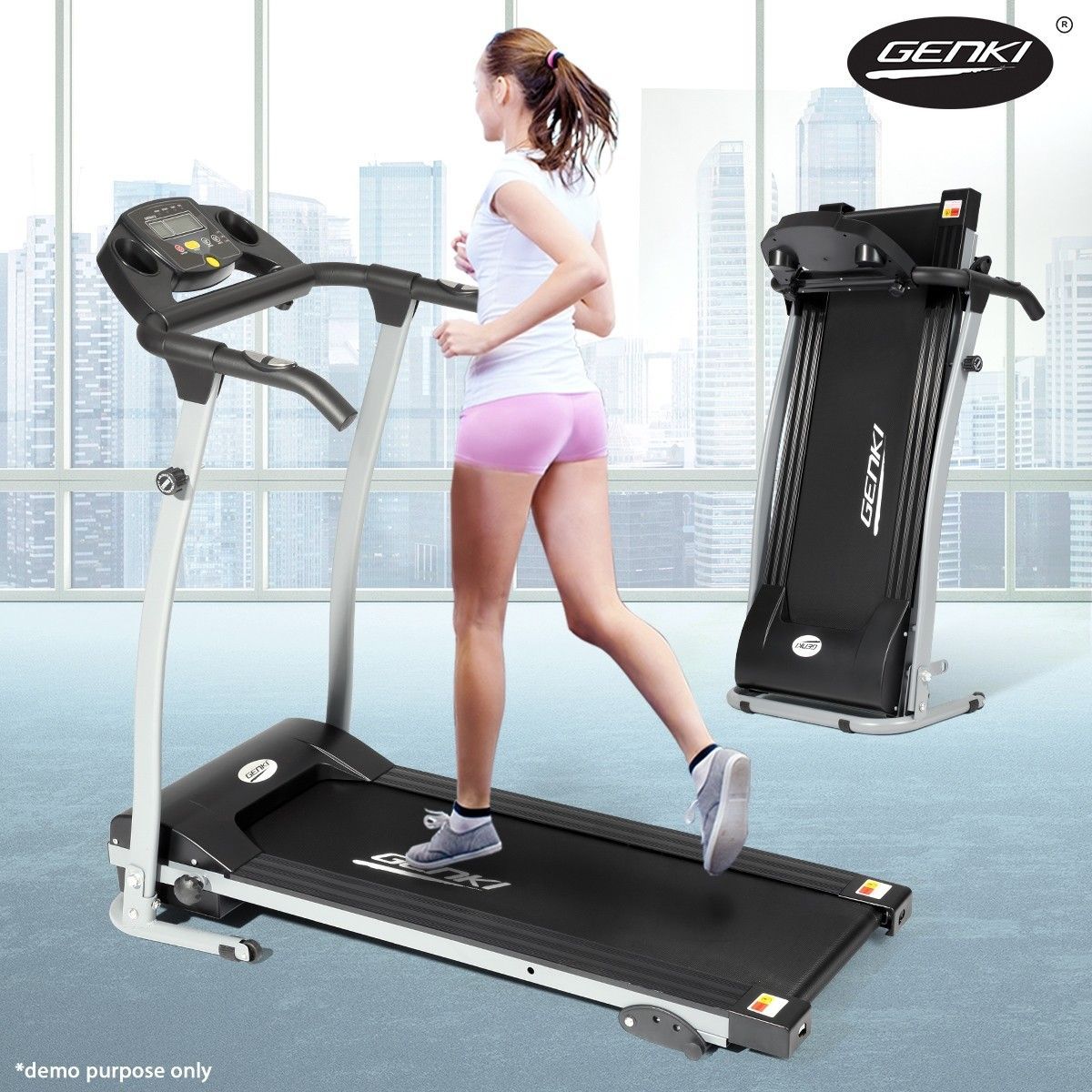 Genki Motorized Electric Treadmill Exercise Machine