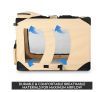 Dog Crate Pet Cat Carrier Foldable Travel Kennel Soft Portable Cage XXL Beige