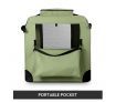 Dog Crate Carrier Pet Cat Soft Travel Kennel Foldable Portable Cage 3XL Army Green