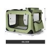 Portable Foldable Soft Dog Crate Carrier Pet Cage Travel Bag 4XL Army Green
