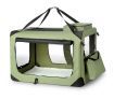 Portable Foldable Soft Dog Crate Carrier Pet Cage Travel Bag 4XL Army Green