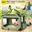 Portable Foldable Soft Dog Crate Carrier Pet Cage Travel Bag 4XL Army Green