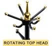 14 Hooks Tree Style Metal Coat Rack for Hats, Bags, Clothes - Black