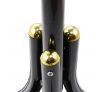 14 Hooks Tree Style Metal Coat Rack for Hats, Bags, Clothes - Black