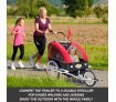 Kidbot 2 IN 1 Bicycle Trailer Pram Stroller Jogger- Red+Black