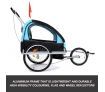 Kidbot 2 IN 1 Bicycle Trailer Pram Stroller Jogger-Blue