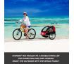Kidbot 2 IN 1 Bicycle Trailer Pram Stroller Jogger- Black