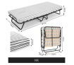 Portable Folding Camping Bed with Stripe Mattress Indoor/Outdoor -Single