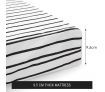Portable Folding Camping Bed with Stripe Mattress Indoor/Outdoor -Single