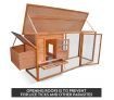 2.5M Wooden Chicken Coop Rabbit Hutch Guinea Pig Ferret Cage Hen House 2 Storey Run With Nesting Box