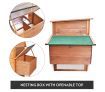2.5M Wooden Chicken Coop Rabbit Hutch Guinea Pig Ferret Cage Hen House 2 Storey Run With Nesting Box