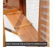 2.5M Wooden Chicken Coop Rabbit Hutch Guinea Pig Ferret Cage Hen House 2 Storey Run With Nesting Box