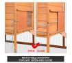 2.5M Wooden Chicken Coop Rabbit Hutch Guinea Pig Ferret Cage Hen House 2 Storey Run With Nesting Box