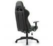Black and Green Height Adjustable PU Leather Computer Office Chair with Armrest
