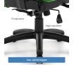 Black and Green Height Adjustable PU Leather Computer Office Chair with Armrest